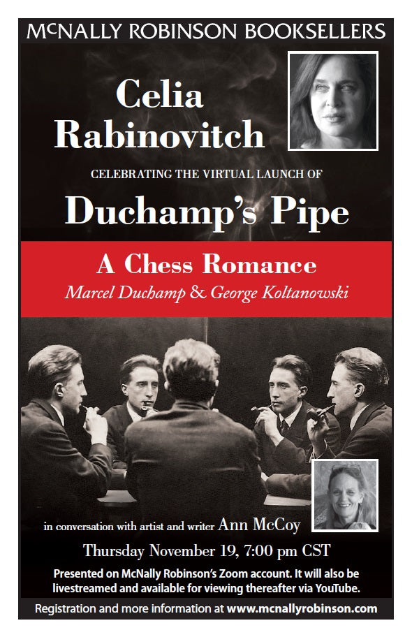 Book Launch for Celia Rabinovitch's: Duchamp's Pipe A Chess Romance - Marcel Duchamp & George Koltanowski