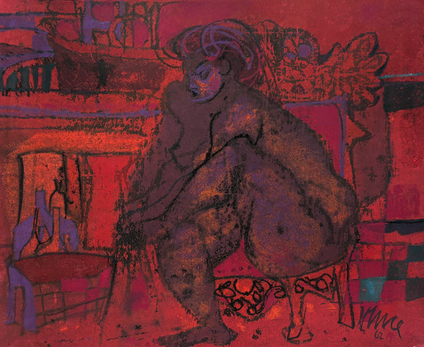 Seated In the Red Parlour