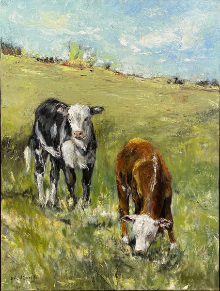 Grazing Calves
